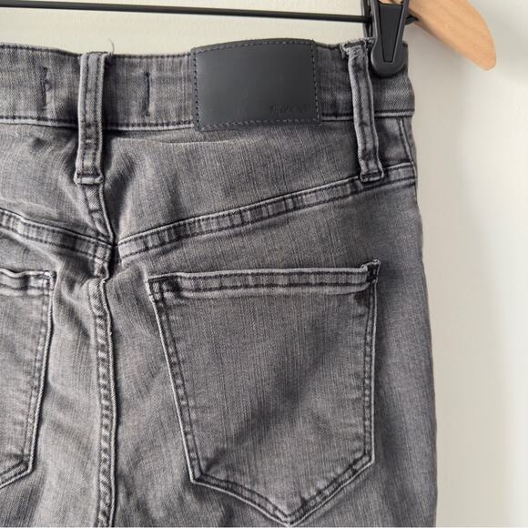 Madewell Curvy High-Rise Skinny Jeans Gray distressed button zip pockets stretch - Picture 6 of 13